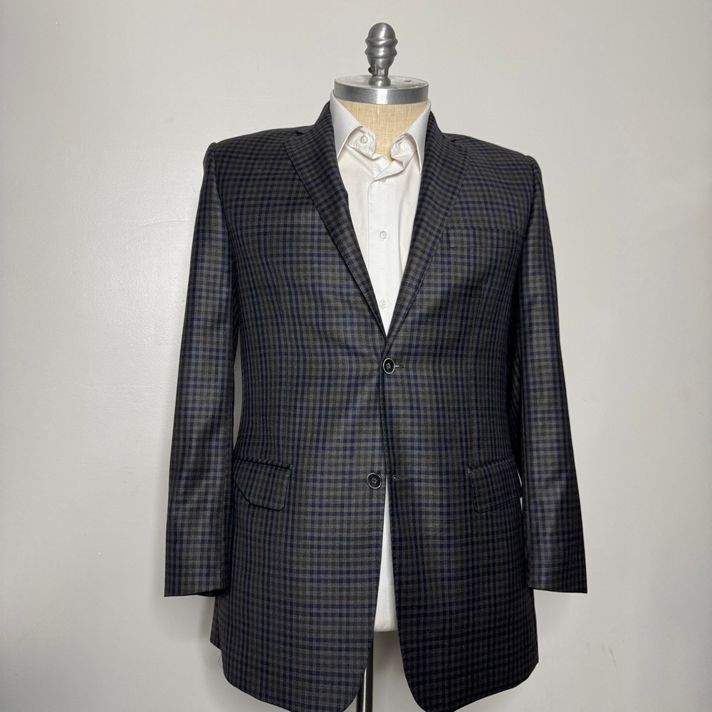 G. Manzoni Reda Milano Blazer Mens 42 Drop 6L Plaid Wool‎ Sport Coat Italy